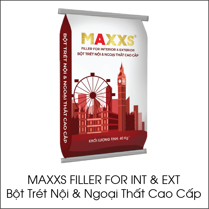 Maxxs Filler For Int & Ext bột trét nội & ngoại thất cao cấp - Công Ty Cổ Phần Sơn Maxxs Việt Nam